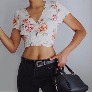 Floral Wrap Top